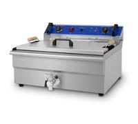 VERTES Friteuse Electrique Professionnelle 30L, 6000W, 230V, Principe de la Zone Froide, Température 50-250°C, Panier à Friture, Fonction Reset, Acier Inoxydable, Fonctionnement à l'Huile