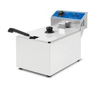 VERTES Friteuse Electrique Professionnelle 8L, 3000W, 230V, Principe de la Zone Froide, Température 50-200°C, Panier à Friture, Fonction Reset, Acier Inoxydable, Fonctionnement à l'Huile