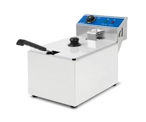 VERTES Friteuse Electrique Professionnelle 8L, 3000W, 230V, Principe de la Zone Froide, Température 50-200°C, Panier à Friture, Fonction Reset, Acier Inoxydable, Fonctionnement à l'Huile