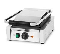 VERTES Gril de contact, plaque de gril en fonte, 1800 W Gastro Multigrill pour galettes, viande, légumes, sandwich, boîtier en acier inoxydable, réglable