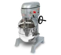 VERTES Pétrin à pâte professionnel Machine à pâte avec batteur planétaire, capacité 40L, 1500W, bol en inox, lame de batteur, crochet pétrisseur et fouet, 3 vitesses 80, 160 et 310 tr/min