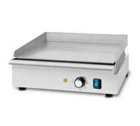 VERTES Plaque à griller Plaque de cuisson Plancha Gril électrique 1700W en acier inoxydable Surface de cuisson lisse 40x26cm, Thermostat, Température 50-300°C