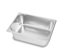 VERTES Récipients GN 1/2 Gastro Norm Gastronorm (Acier inoxydable, 100mm de profondeur, Hygiénique, Inoxydable, Résistant aux rayures, Résistant à la température de -40° à +300°C)
