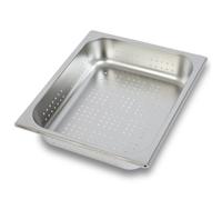 VERTES Récipients GN 1/2 Gastro Norm Gastronorm (Acier inoxydable, 65mm de profondeur, Perforé, Inoxydable, Résistant aux rayures, Résistant à la température de -40° à +300°C)
