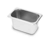 VERTES Récipients GN 1/9 Gastro Norm Gastronorm (Acier inoxydable, 100mm de profondeur, Hygiénique, Inoxydable, Résistant aux rayures, Résistant à la température de -40° à +300°C)