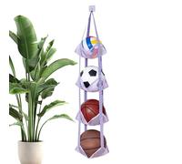 Vertical Basketball Racks - Ball Holder, Multi-Layer Space Saving Wall Mount for Football Plush Doll Toys Home Garage Bedroom Living Room Kids Room Door, Durable and Versatile Storage Solution