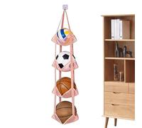 Vertical Basketball Racks - Ball Holder, Multi-Layer Space Saving Wall Mount for Football Plush Doll Toys Home Garage Bedroom Living Room Kids Room Door, Durable and Versatile Storage Solution