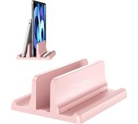 Vertical Laptop Stand - 3 in 1 Space-Saving Stand for Vertical Positioning of MacBook, Laptop or iPad - Adjustable for Laptops up to
