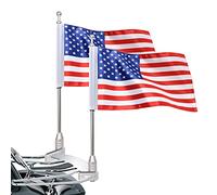 Vertical Motorcycle Flag Pole Rear Side Mount Luggage Rack for Honda Gold Wing Gl1500 Gl1200 Gl1800 2001-2012, Chrome Flagpole Bracket American Flag