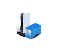 vertical ps5 charge avec base de ventilateurs de refroidissement & emplacement de stockage de jeu pour ps5 digital edition/console ultra