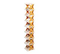 Vertical Shoe Rack, 9 Story Shoes Holder, Multi Functional Organizer, Folding Shelves, Slipper Storage, Ideal for Bathroom, Entryway, Small Apartment 10.43x10.04x50.98 inch