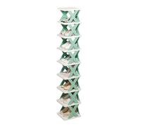 Vertical Shoe Rack, 9 Story Shoes Holder, Multi Functional Organizer, Folding Shelves, Slipper Storage, Ideal for Bathroom, Entryway, Small Apartment 10.43x10.04x50.98 inch