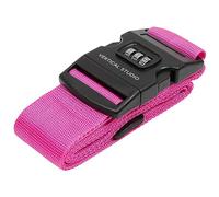 VERTICAL STUDIO Sangle de bagage, 5 x 200 cm, fermeture à cliquet avec trois chiffres et serrure à combinaison pour fermer en toute sécurité les valises et les sacs en voyage (rose)