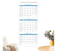 Vertical Wall Calendar | 25.98 In 3 Month Vertical Planner | Paper Monthly Overview Calendar Tear Off Design Clear Date Layout Office Supply Organizer | Home Office Travel Workout Party Planning