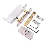 verticales Charnière invisible en alliage d'aluminium - Charnière pivotante réglable avec amortisseur hydraulique for portes en bois invisibles(Blac)