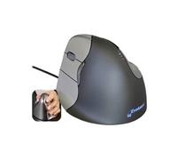 VerticalMouse 4 Left - Souris verticale - ergonomique - pour gauchers - laser - 6 boutons - filaire - USB - gris, argent