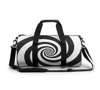 Vertige Noir Et Blanc Sac De Sport Gym Sac De Voyage Sac Week-End Duffel Bag pour Camping Randonnée Voyage 45x23x23cm
