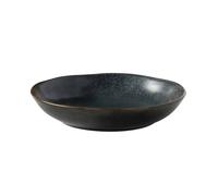 AMEFA-Assiette salade et pâtes en grès réactif gris anthracite Médard de Noblat collection Vertigo Volcan - diamètre 20,5 cm
