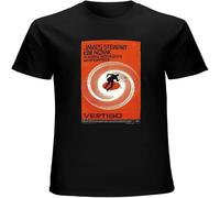 Vertigo Movie Poster Alfred Hitchcock Film Men's T Shirt Unisex Tee Clothing Black XXL