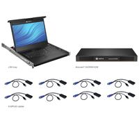 Vertiv Avocent LRA185KMM8D-204 support d'ordinateurs 48,3 cm (19") 1366 x 768 pixels Plastique, Acier Noir