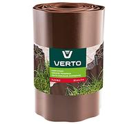 VERTO Bordure flexible pour pelouse et parterre - Marron - 9 m de longueur et 20 cm de hauteur - En plastique résistant aux chocs - Facile à monter - Barrière fiable des racines/bordure de