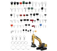 VERTOYCO Lot de 45 clés universelles pour engins de chantier, pelleteuse, tracteur, empileur, accessoires compatibles avec John, Deere, Cat, Toyota, Kubota, JCB, Hitachi, New Holland, Case, Clark (70)