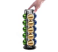 SEVENLINE Vertuo Support de 20 dosettes de café compatible avec Nespresso Vertuoline Support de rangement pour carrousel Vertuo Line rotatif à 360 degrés (Noir)