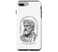 Vertus stoïques Marcus Aurelius Temple en Pierre Stoïcisme Coque pour iPhone 7 Plus/8 Plus