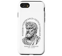Vertus stoïques Marcus Aurelius Temple en Pierre Stoïcisme Coque pour iPhone SE (2020) / 7/8