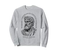 Vertus stoïques Marcus Aurelius Temple en Pierre Stoïcisme Sweatshirt