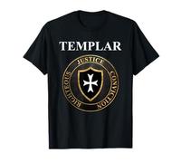 Vertus Templières du Bouclier médiéval du Templier T-Shirt