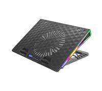 Vertux Arctic, Coussin de Refroidissement Pliable pour Ordinateur Portable de 17 Pouces, Support à Hauteur réglable, écran LCD, Port 2xUSB, Commandes intégrées, éclairage LED Intelligent