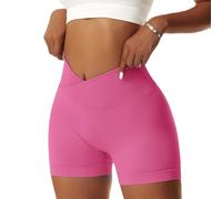 Vertvie Short de gym pour femme, forme V, Stretch, Push Up effet gainant, Short de yoga, Taille haute, Sans coutures, sport, legging court d'été
