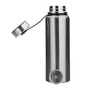 Verus - Bouteille d'eau réutilisable en acier inoxydable anti-fuite - pour la course à pied, la gym, le cyclisme - 1,5 l 1.5L (13x3.5 inch) Argenté.