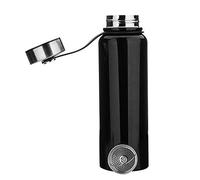 Verus - Bouteille d'eau réutilisable en acier inoxydable anti-fuite - pour la course à pied, la gym, le cyclisme - 1,5 l 1.5L (13x3.5 inch) Noir