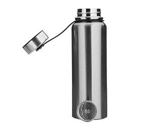 Verus - Bouteille d'eau réutilisable en acier inoxydable anti-fuite - pour la course à pied, la gym, le cyclisme - 1,5 l 1.5L (13x3.5 inch) Argenté.