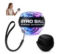 Veruydita Balle gyroscopique pour Poignet avec LED et 5 Niveaux de résistance progressifs, démarrage Automatique sans Recharge, 270 g, avec dragonne, Pochette de Rangement et Notice