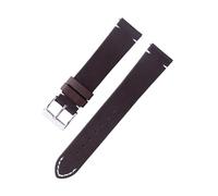 Veruying 12/14/16/18/20/22/24mm Bracelet vintage en veau souple avec fonction de dégagement rapide, Brun foncé, 14mm