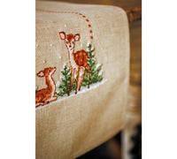 Vervaco Chemin de table point de croix "Hirsch", motif à compter, 29x102cm