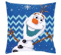 Vervaco Cross Stitch Cushion Kit, Acrylique, Blanc, 40 x 40 cm or 16 x 16 in