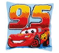 Vervaco Cross Stitch Cushion Kit, Disney, Lightning McQueen
