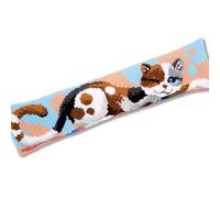 Vervaco Cross Stitch Cushion Kit House Decorating DOORSTOP CAT DIY Art & Craft Embroidery Tapestry Kit Creative Activities Art Project For Adults ca.40x40 cm Gift Set