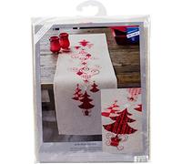 Vervaco De Point De Croix Compté Chemin De Table DÉCORATIONS DE NOËL Broderie Kit Complet Adulte Loisir Créatif Maison Decoration Manuelle Table Cadeou DIY ca. 29 x 102 cmCross Stitch