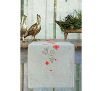 VERVACO De Point De Croix Compté Chemin De Table NOËL Broderie Kit Complet Adulte Loisir Créatif Maison Decoration Manuelle Table Cadeou DIY ca. 29 x 102 cmCross Stitch