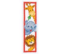 Vervaco De Point De Croix Compté Marque-Page DIY DES ANIMAUX Kit Complet Loisir Créatif Adulte Cadeau De Lecture Broderie Débutant ca. 6 x 20 cm Cross Stitch