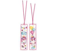 Vervaco De Point De Croix Compté Marque-Page DIY LICORNE LOT DE 2 Kit Complet Loisir Créatif Adulte Cadeau De Lecture Broderie Débutant4 x 15 cm Cross Stitch