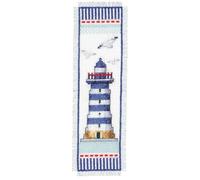 Vervaco De Point De Croix Compté Marque-Page DIY PHARE Kit Complet Loisir Créatif Adulte Cadeau De Lecture Broderie Débutant ca. 6 x 20 cm Cross Stitch