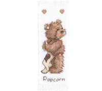 Vervaco De Point De Croix Compté Marque-Page DIY POPCORN Kit Complet Loisir Créatif Adulte Cadeau De Lecture Broderie Débutant ca. 4 x 11 cm Cross Stitch