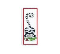 Vervaco De Point De Croix Compté Marque-Page DIY UN CHAT ET UN LIVRE Kit Complet Loisir Créatif Adulte Cadeau De Lecture Broderie Débutant ca. 6 x 20 cm Cross Stitch