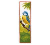 Vervaco De Point De Croix Compté Marque-Page DIY UN OISEAU Kit Complet Loisir Créatif Adulte Cadeau De Lecture Broderie Débutant ca. 6 x 20 cm Cross Stitch